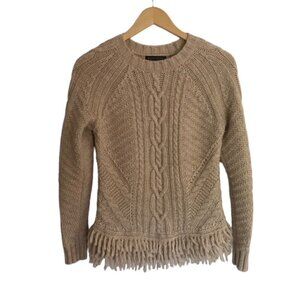 Banana Republic Fringe hem Wool Alpaca Blend Sweater Small